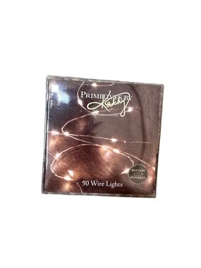 NEW Primitives by Kathy 50 Wire Lights - Gold